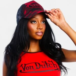 NWT Von Dutch Red Rambo Camo Trucker Hat
